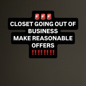 Closet Going Out of Business